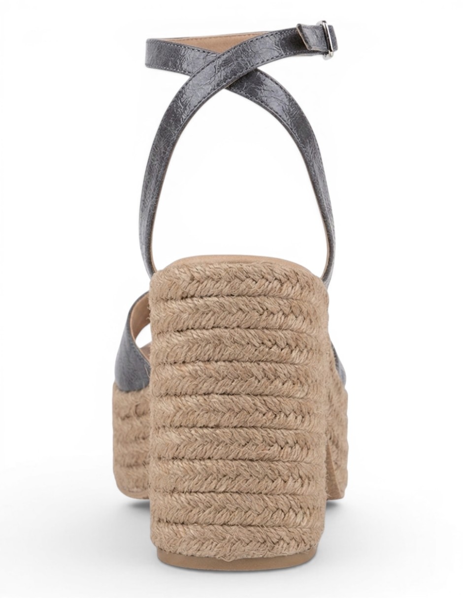 Alpargata para mujer fiorella silver